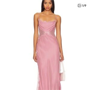 For Love And Lemons Pink Midi Dress